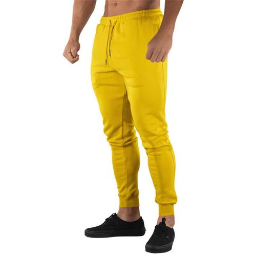 Men's Solid Pants Slim Casual Joggers Athletic Sweatpants with Pockets Trousers - Picture 19 of 48