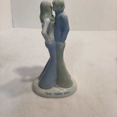 Porcelain statue 1973 pair kissing  We Need Us  Soft Touch Creation