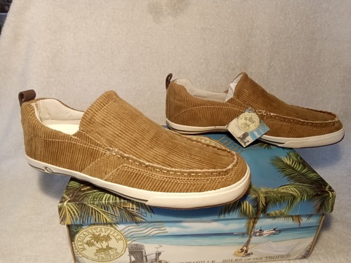 NEW Margaritaville Mens 11.5 Canvas Shoe Soles of the Tropics Tan NWT MG1069B - Picture 2 of 6