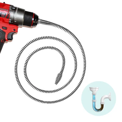 SYSKAN Abflussreiniger Spirale Rohrreinigungsspirale für Akkuschrauber u. Bohrmaschinen