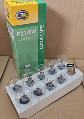 10 x Hella Long life Birne P21/5W 12 V 21/5 W BAY15d Glühlampe 3x haltbarer