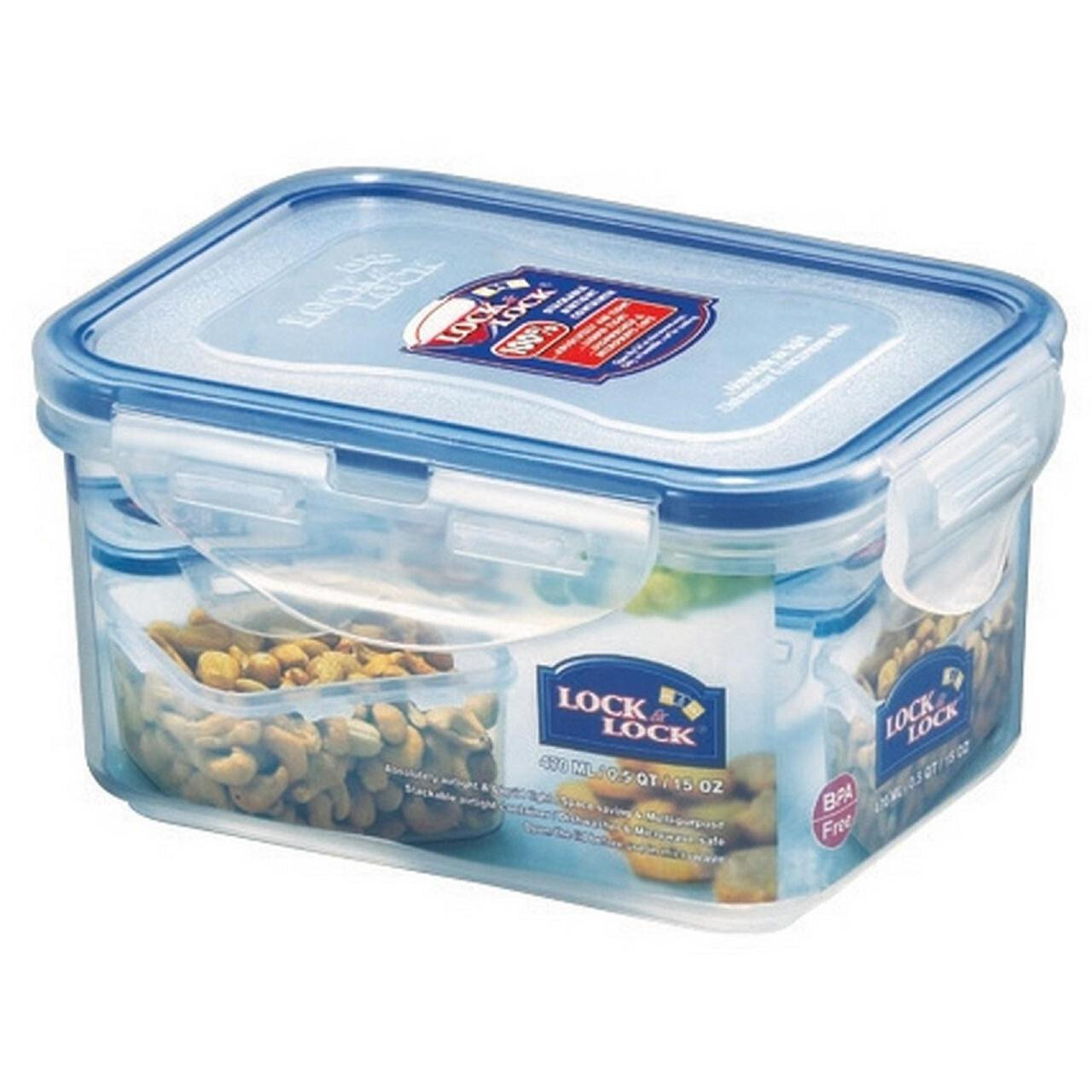Lock & Lock Rectangle Airtight Food Storage Container 470ml HPL807