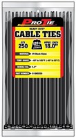 Pro Tie B18hd250 18-inch Heavy Duty Standard Cable Tie, Uv Black Nylon, 250-pack on sale Pro Tie B18hd250 18-inch Heavy Duty Standard Cable Tie, Uv Black Nylon, 250-pack on sale