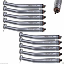 10 SANDENT NSK Style Dental High Speed Handpiece Push Button Standard Head 4Hole