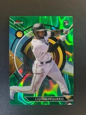 2023 Topps Finest Green Lava #/99 83 Liover Peguero - Pittsburgh Pirates RC