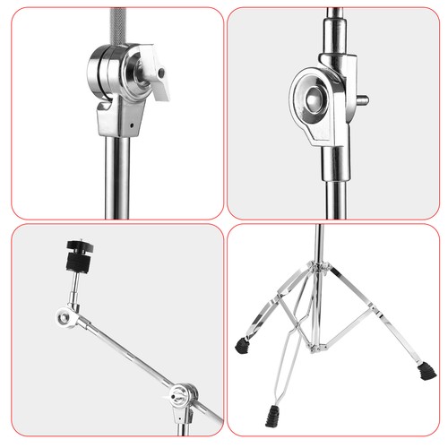 Soporte de platillo recto ajustable hardware de tambor soporte de montaje de doble soporte O0B2 - Imagen 7 de 9