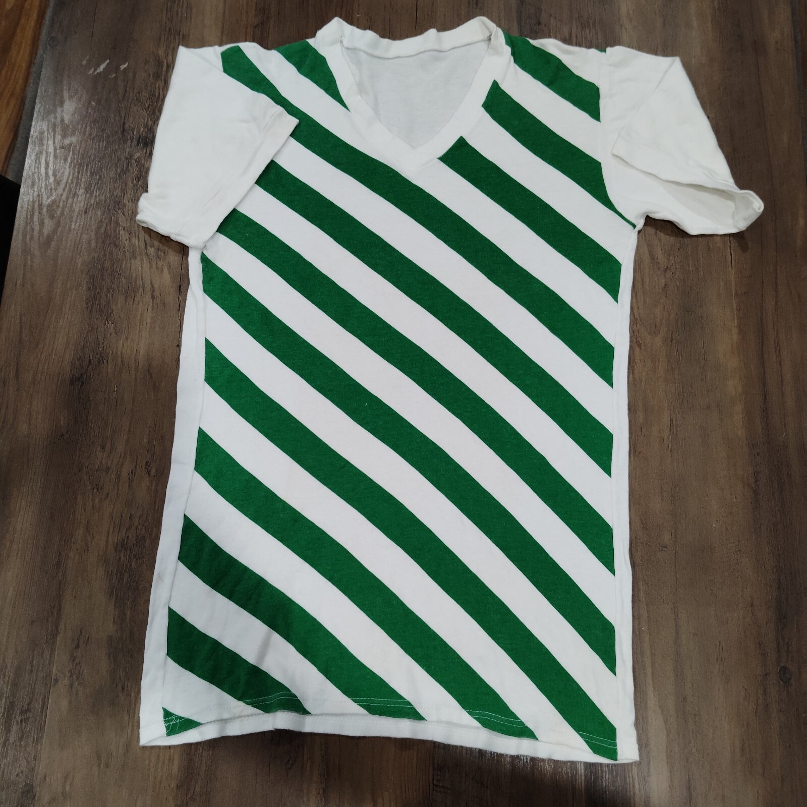70s Vintage Kristall T Shirt East Germany White & Green Short Sleeve - Very Rare