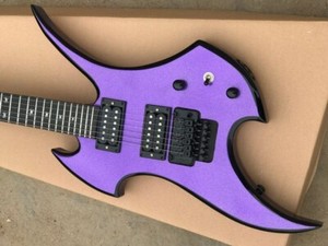 Forme inhabituelle Violet Corps Guitare électrique avec Rosewood Fretboard Livraison gratuite
