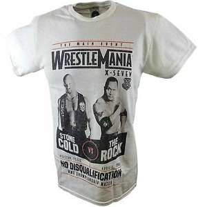 Wrestlemania 17 Rock vs Stone Cold Steve Austin WWE Mens ...