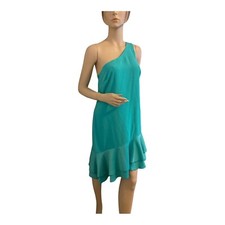 Trina Turk Size 6 One Shoulder Peplum Hem Cocktail Dress