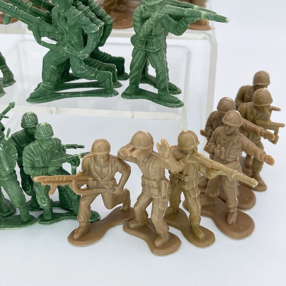 "Lote de soldados de plástico de juguete vintage Airfix paracaidistas de la Segunda Guerra Mundial escala 1,625"" del ejército de Estados Unidos" Foto 3 de 4