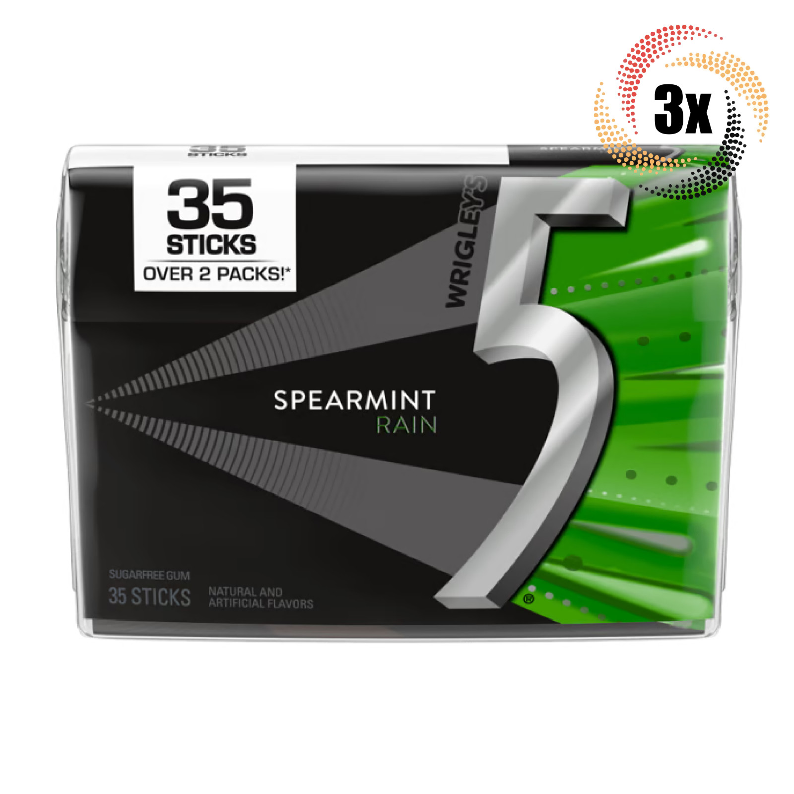 3 упаковки Жевательная резинка Wrigleys 5 Мятный дождь 35 палочек в упаковке Жевательная резинка без сахара 4790₽