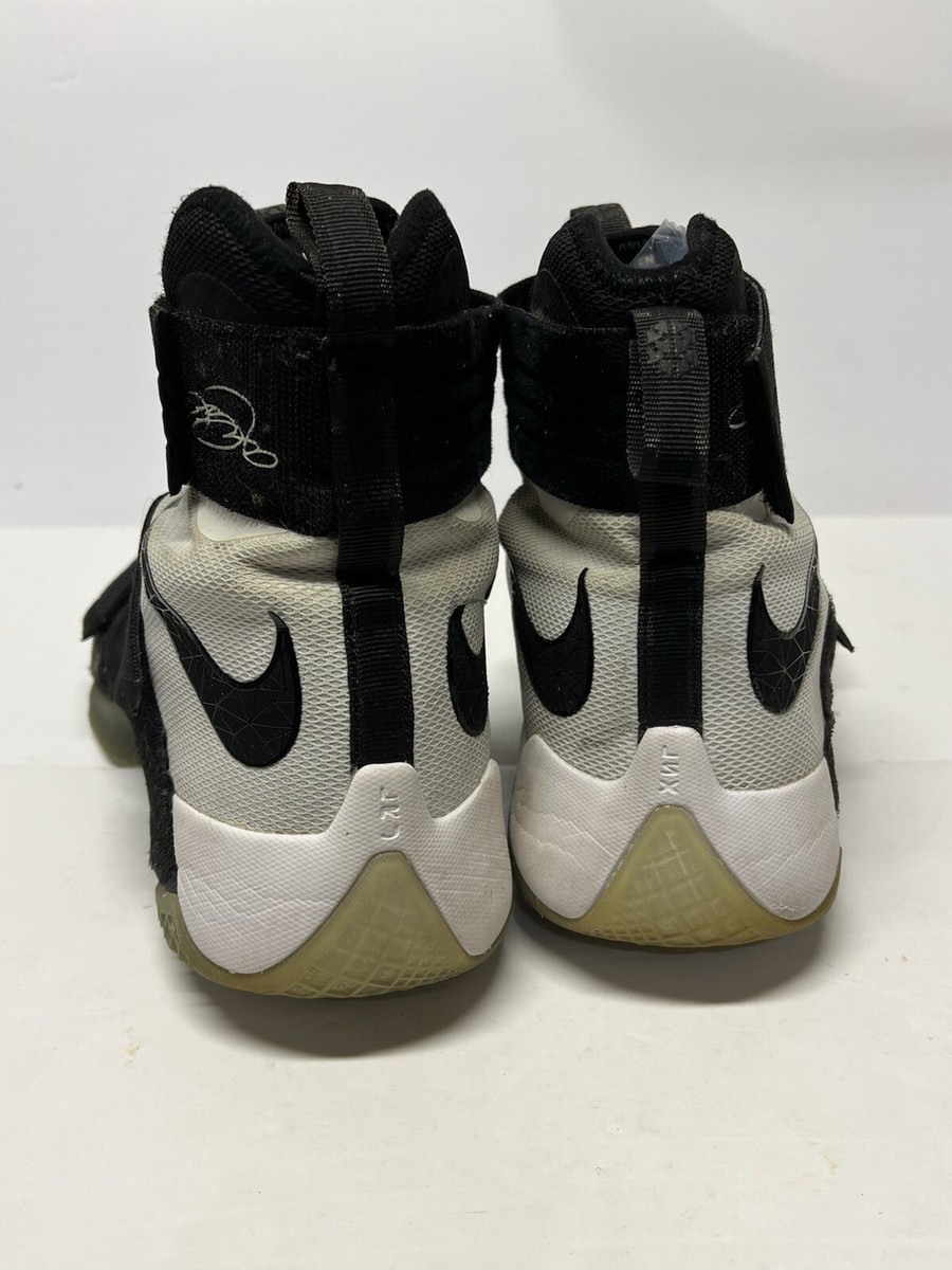 Size 13 - Nike LeBron Zoom Soldier 10 2016 Black White  display picture 3