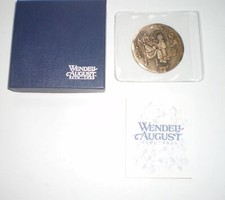 Wendell August Hand Made Bronze Santa Land Xmas Ornament 2007