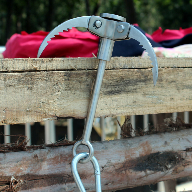 Grappling Hook, Heavy Duty Grappling Hook Folding 4 Claws Rock Climbing