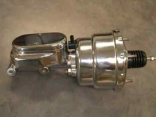 7 Dual Chrome Power Brake Booster Smooth Flat Top Chrome Master Cylinder 7 Dual Chrome Power Brake Booster Smooth Flat Top Chrome Master Cylinder
