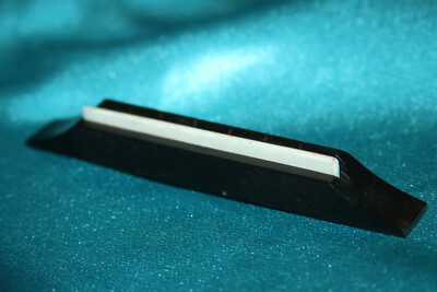 Grover Economy Acoustic Guitar Bridge, Notched Ebonized Hardwood, Plastic Saddle