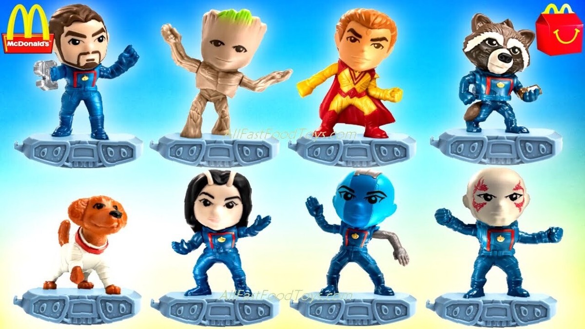McDonalds Toys Marvel Guardians Of The Galaxy 2023 Complete Set Of