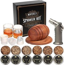 Whiskey Smoker Kit with Torch - 6 Flavors Woo...