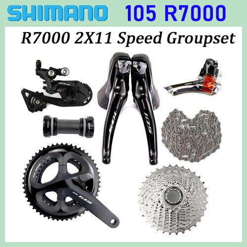 Shimano 105 R7000 2x11 Speed Road Bike Groupset Cassette Crankset W/O Calipers - Picture 1 of 9