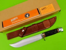 Marbles Gladstone USA Trailmaker Large 10" Blade Bowie Knife Mint w/ Sheath Box