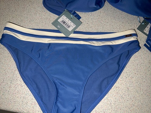 Panache DENIM/IVORY Portofino Underwire Two Piece Bikini 32FF Top Small Bottom - Picture 3 of 4