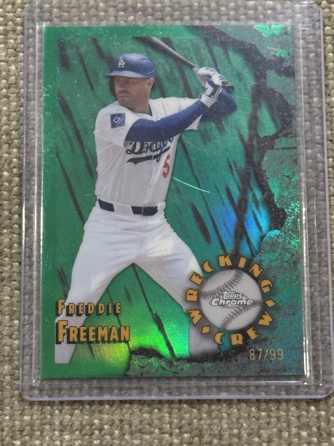 2026 Topps Chrome Freddie Freeman Wrecking Crew Green Refractor /99 WC-13