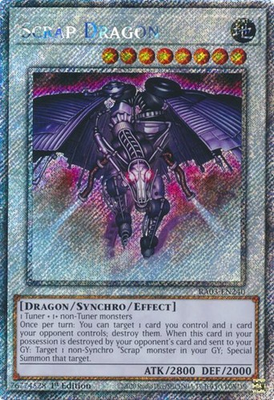 #ad Yu Gi Oh TCG RA03 EN240 Scrap Dragon Platinum Secret Rare NM C $1.99