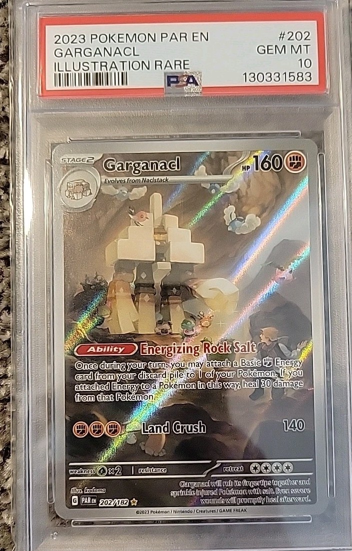 2023 Pokemon SV Paradox Rift Garganacl #202 PSA 10 Gem Mint Illustration Rare