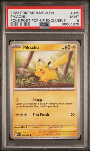 2023 Pokemon 151 Pikachu Pokemon Together Pop Up Exclusive 25/165 PSA 9
