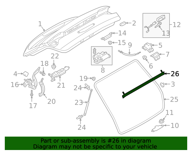 Genuine Audi Lift-Gate Trim 8W9-827-229 | eBay