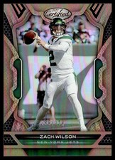 2022 Panini Certified Mirror Bronze Zach Wilson 256/275 New York Jets #74