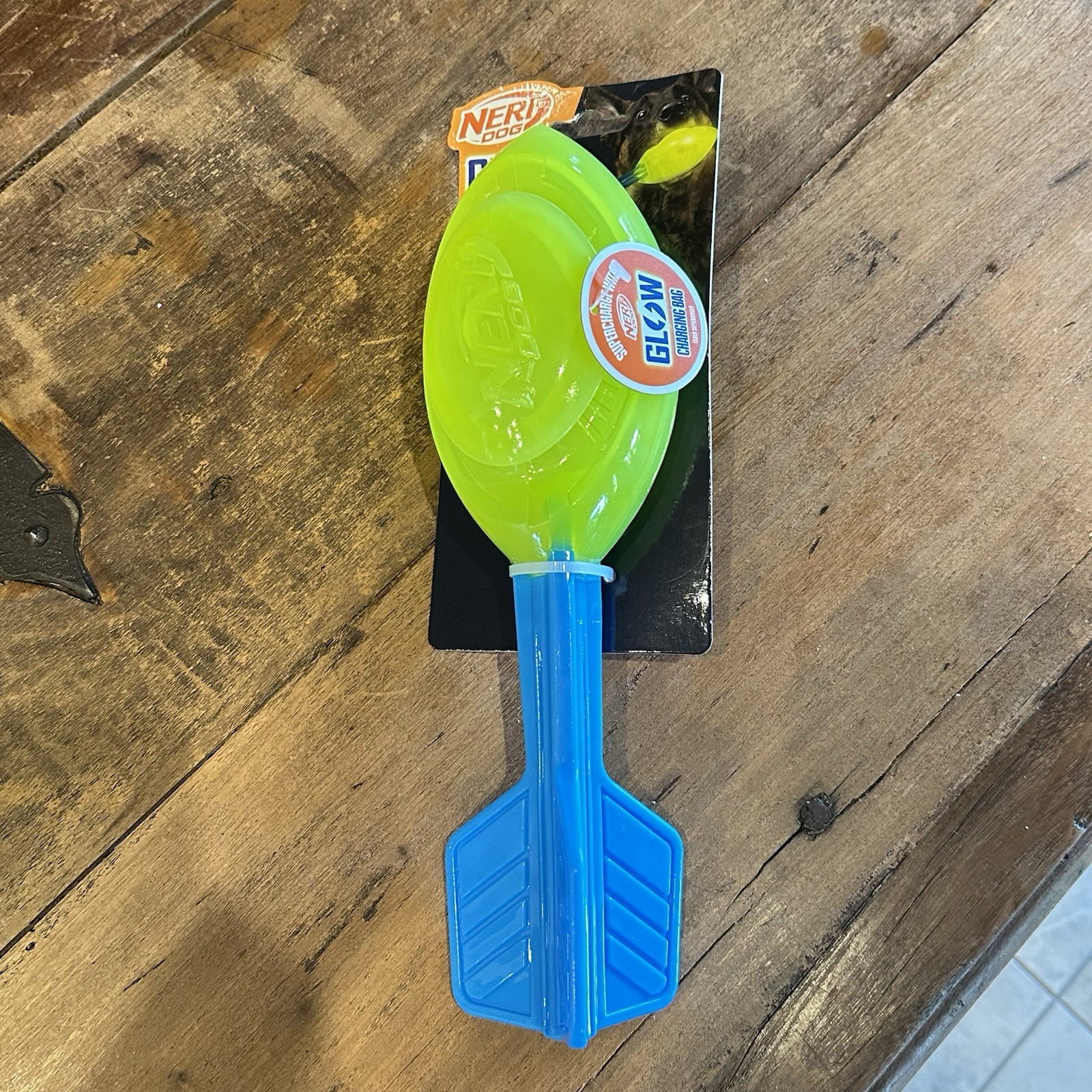Hasbro NERF 12" TPR Squeak Vortex Interactive Dog Toy - Gree