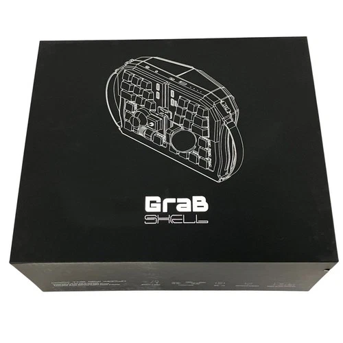 dotBravo GrabShell M1 Transformable Ergonomic Keyboard Trackball Wireless Black