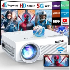 4K Projector Dolby 50000LMS Bluetooth 5G WiFi Netflix Video Home Theater Cinema