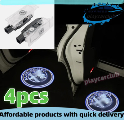 New 4Pcs Alfa Romeo Car Door Light，Ghost Shadow Projection，Never Fade