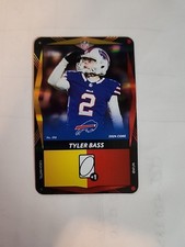 2024 UNO Elite Tyler Bass Dual Color Foil Yellow / Red #016 Bills