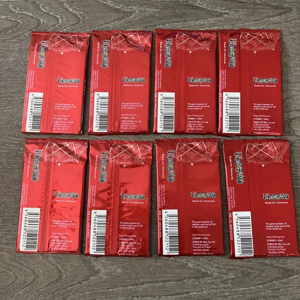 Force of Will TCG Battle For Attoractia - 8 Factory Sealed Packs ENGLISH - Image 2 of 2