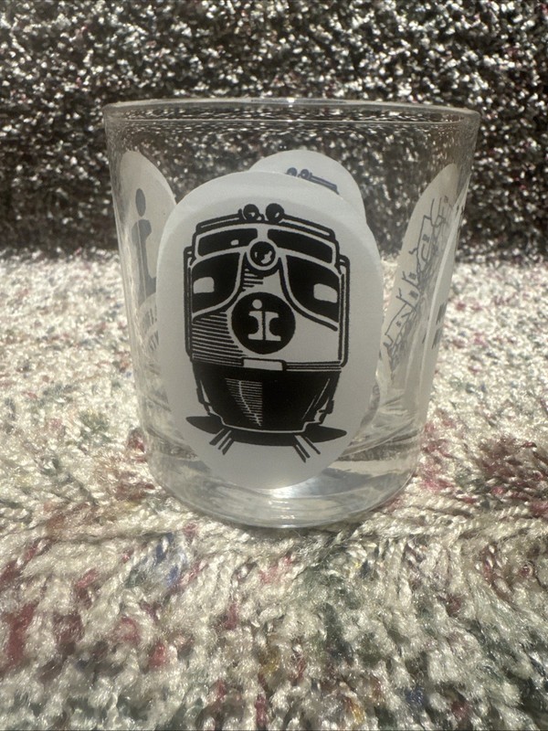Illinois Central Railroad "Main Line of Mid-America" Vintage Highball Glass