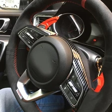 For Kia Optima k5 2019 Carbon Fiber Steering Wheel Cover Molding Trim