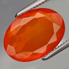Pietra preziosa opale di fuoco messicano arancione rosso arancio naturale 2,06 ct. colore molto buono e pulito