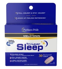 Puritan's Pride Tri-Layer Sleep-30 Tri-Layer Tablets