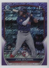 2023 Bowman Chrome Prospects Purple Shimmer Refractor 157/250 Juan Benjamin uk2