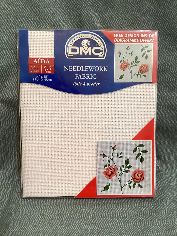 DMC 14 Count Aida Cross Stitch Fabric 100% Cotton 14" x 18" Lot of 7 - 6 Colors - Image 4 of 4
