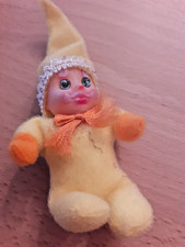 2x Lilliput Püppchen aus den 70ern, in Streichholzs.ca 7 cm groß gelb +pink