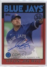 2021 Topps 1986 Topps Baseball Red 22/25 Hyun-Jin Ryu #86A-HR Auto i6k