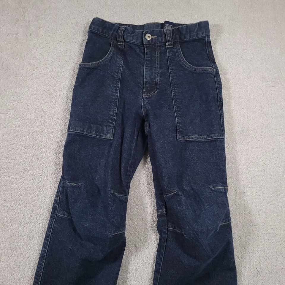 Pantalones de mezclilla azules holgados Gap Boys 12 Y2K lavado oscuro elásticos Foto 3 de 4