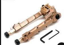 7.5-9 In. Tactical Rifle Bipod Shooting Swivel Adjustable QD Rail Mount Hunting