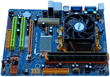 SCHEDA MADRE BIOSTAR MCP6P M2+, ATHLON II X4 620 4CORE, 4 GB RAM, MASCHERINA I/O