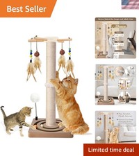Interactive 33-Inch Cat Scratching Post - Sisal Hanging Toys for Playtime Fun